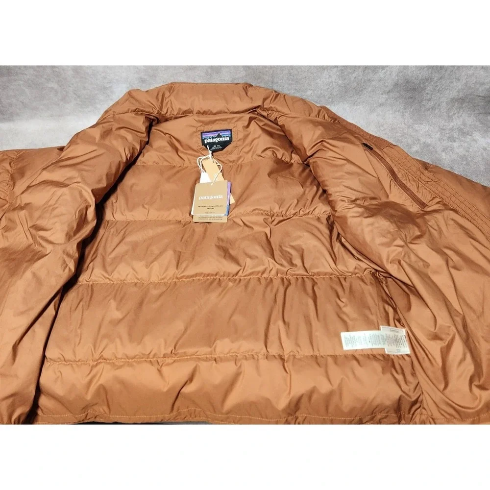 PATAGONIA x REFORMATION women's Silent DOWN Jacket puffer Sisu Brown 700 fill XL